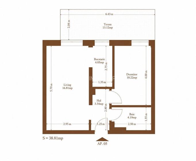 Apartament 1.5 Cam+ terasa la parter- bloc nou- zona Plopi-Comision0% - 16