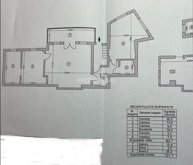Apartament 4 camere  semidecomandat - Cismigiu - 12