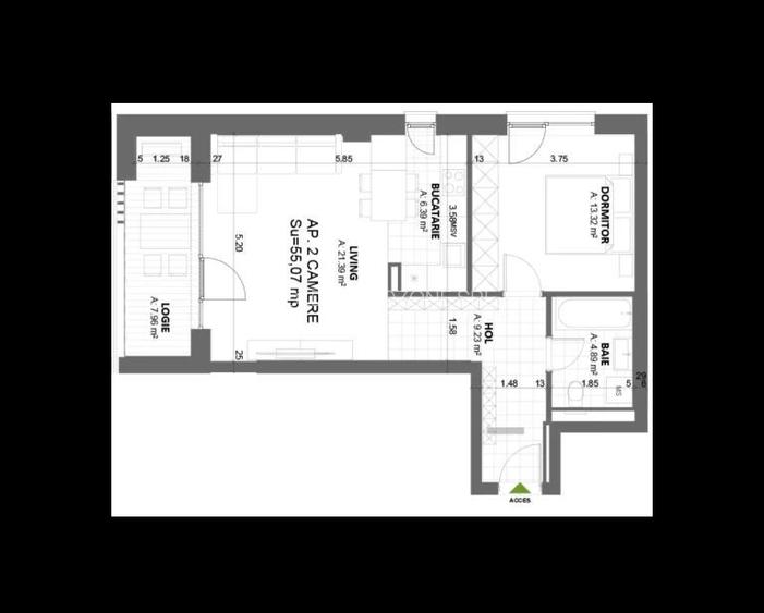 Apartament 2 camere lux, Nord One Torontal - 6