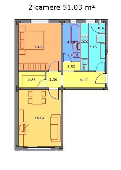 Esplanada Oancea apartament cu 2 camere decomandat Cod 157143 - 2