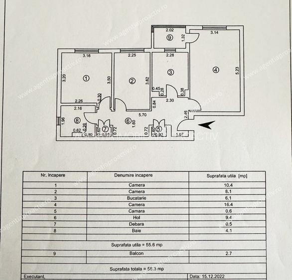 Apartament cu 3 camere decomandat, etajul 1, in cartierul Micro 17! - 2