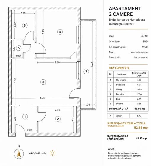 Apartament bulevardul Iancu de Hunedoara cu vedere liberă - 2