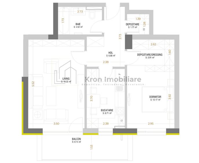 URBAN PLAZA - Apartament 2 camere - 14