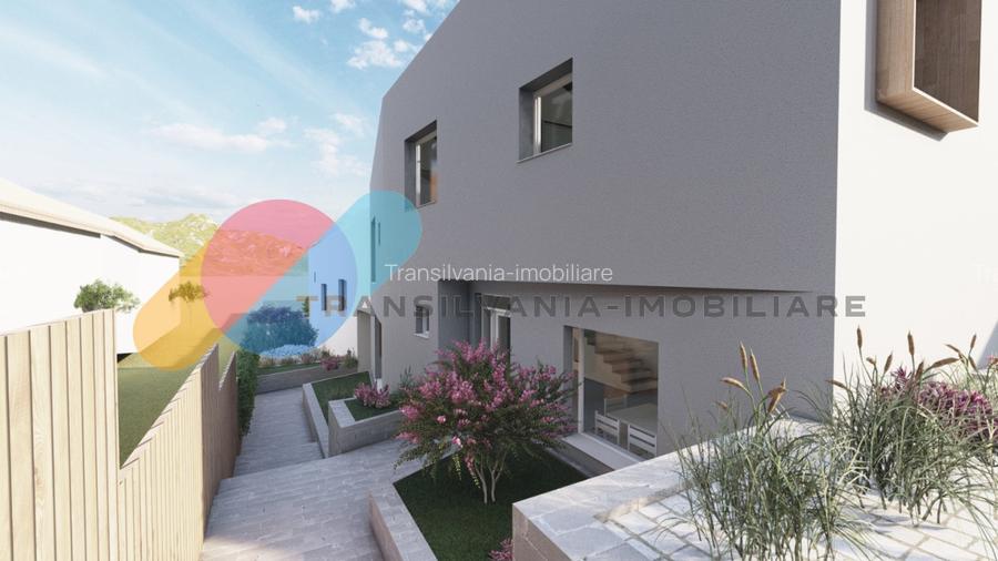 Casă cuplată modernă, 160 mp utili, semifinisată, curte amenajată - 13