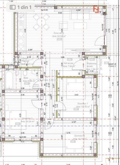 Duplex plan parter Mosnita, 4 camere, 2 bai - 18