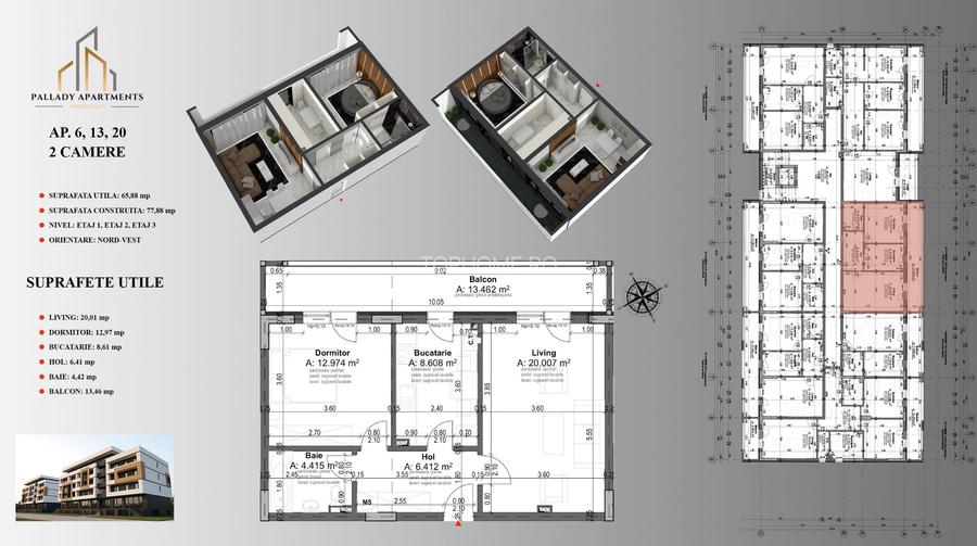 APARTAMENT 2 CAMERE| DECOMANDAT | 63.08MP | ACCES METROU | COMISION 0% - 16