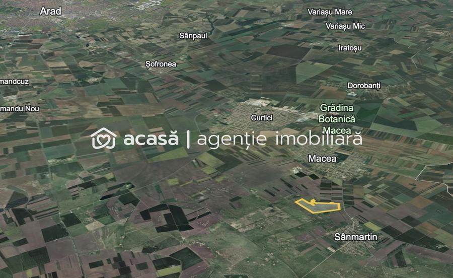 Teren 42 ha pentru parc fotovoltaic – Macea, Arad