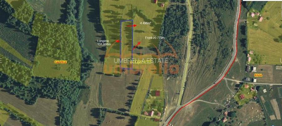 Teren de vanzare intravilan Calatele, jud. Cluj 4.496m²/10€ m² - 3