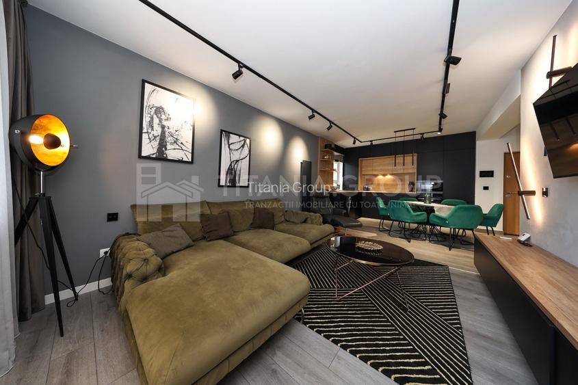 Apartament cu 3 camere, 2 bai, mobilat lux , parcare - zona Coresi - 3