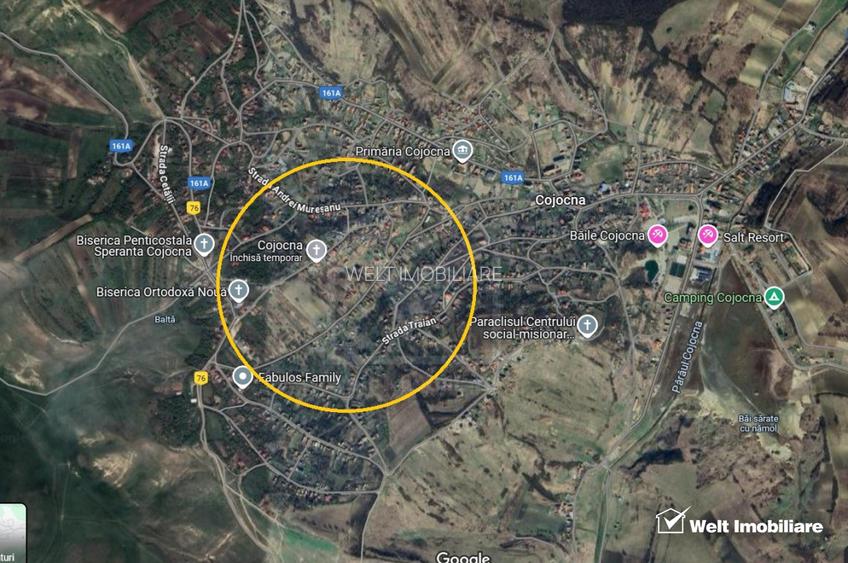 Cojocna, intravilan, 2690mp, priveliste peste sat, liniste aer curat - 2