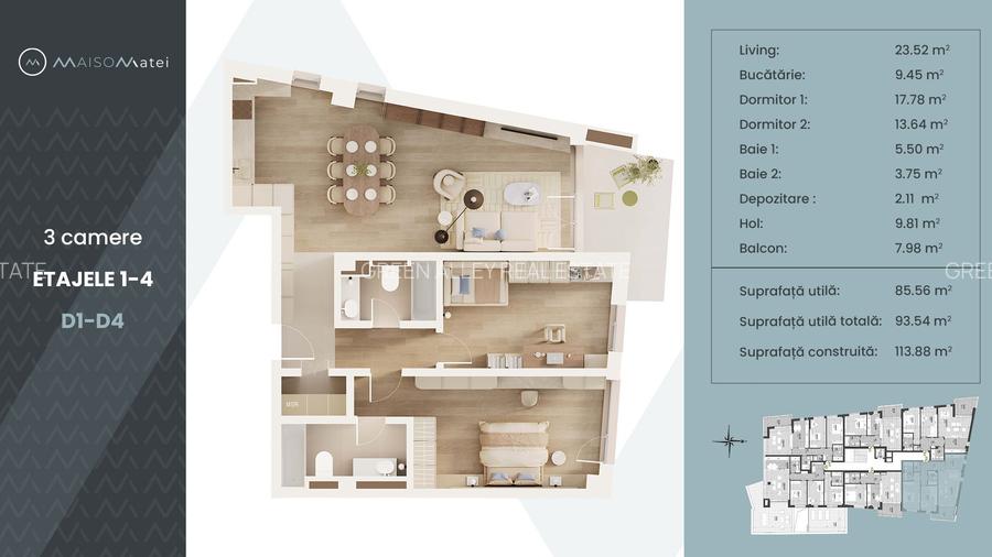 MAISON MATEI: Un mod discret de a locui în centru. Quiet. Boutique. Terasa.View - 1