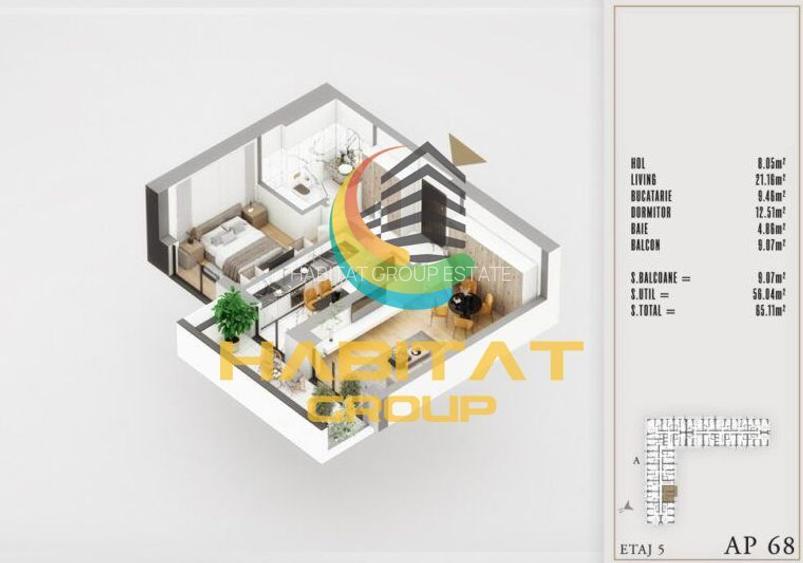 Pallady 2 camere decomandat 65 mp LUX langa Parcul Teilor - 2