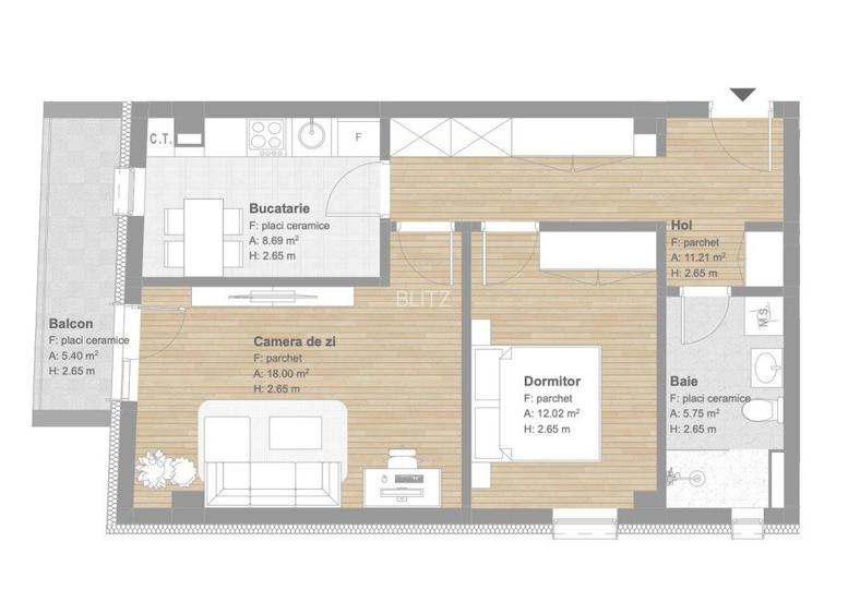 APARTAMENT FINISAT! 2 camere, 54 mp, tva inclus, ansamblu nou, zona Tineretului - 2