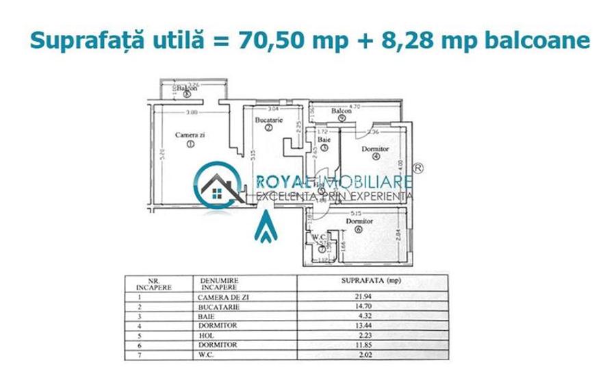 Royal Imobiliare - Vanzare apartament 3 camere zona Ultracentral - 8