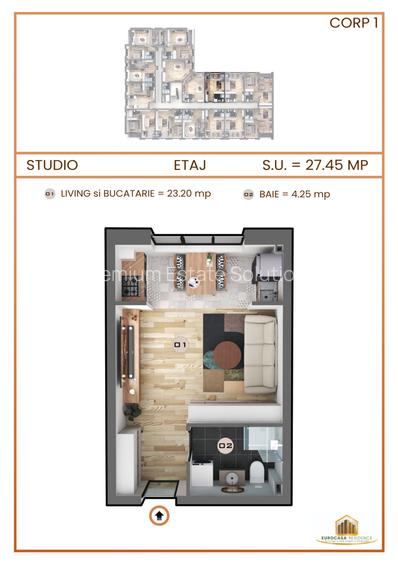Garsoniera moderna-Proiect nou in Militari Residence-Finisaje Premium-Comision 0 - 5