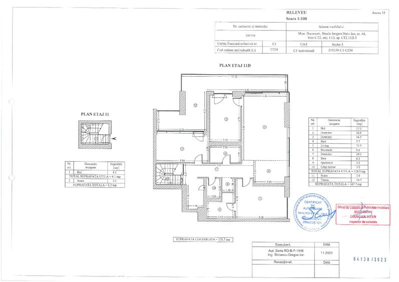 Penthouse 4 camere One Cotroceni Park | terasa generoasa | Metrou Acad. Militara - 25