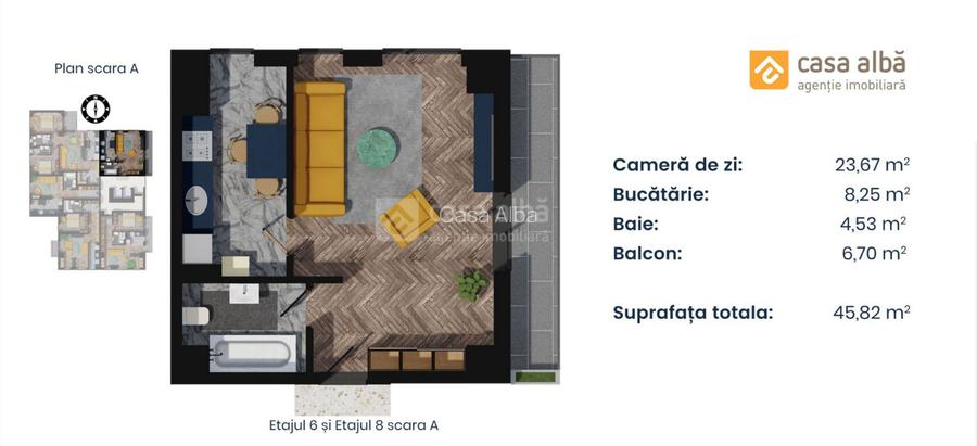 PROIECT NOU | apartament 1 camera LA CHEIE | Pacurari - Alpha Bank - 10