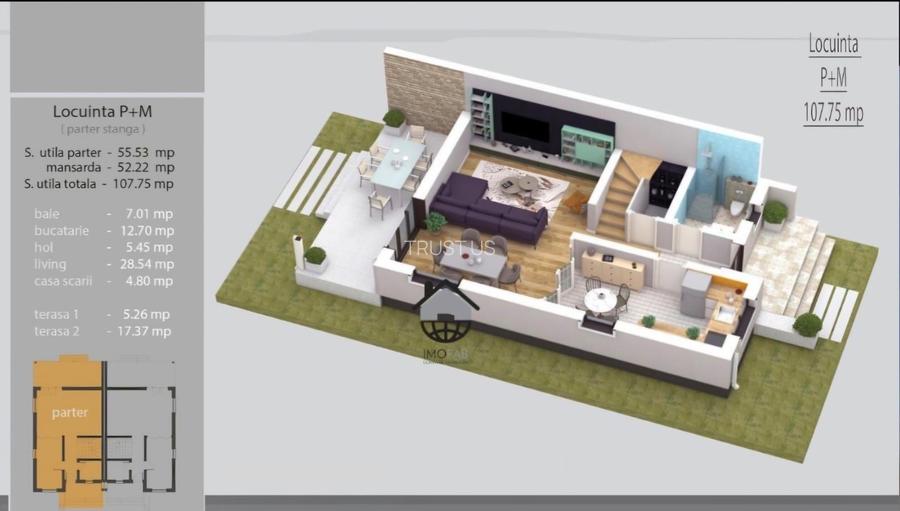 COMISION 0%, Duplex 4 Camere, 108 mp, 335 Teren, La Intrare SACALAZ - 8