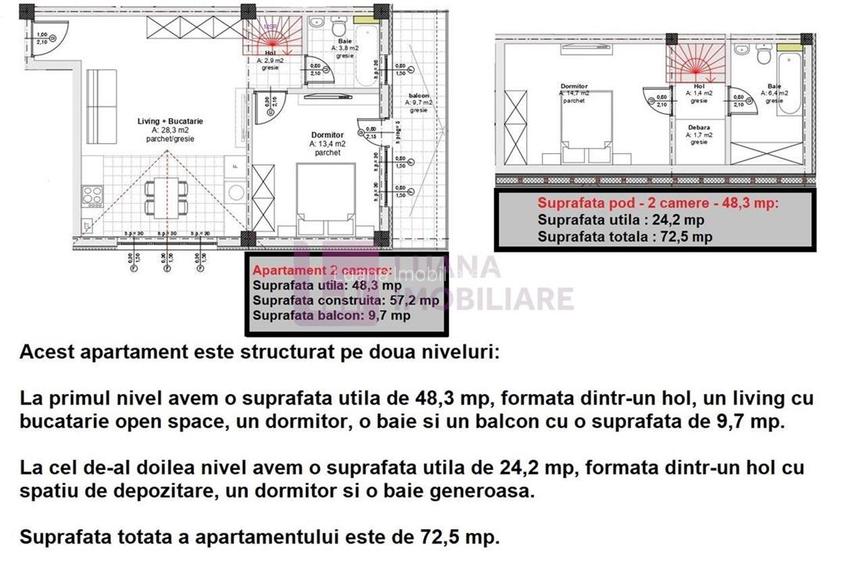 Apartament 3 camere NOU de vanzare | 2 bai | INTABULAT | la cheie | - 8