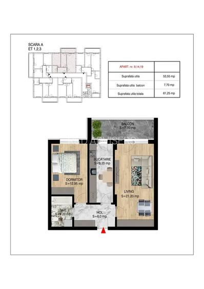 Apartament cu 2 camere decomandat zona Pallady metrou Nicolae Teclu - 2