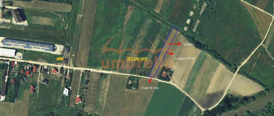 Teren de vanzare Jucu de Mijloc Intravilan 5.500m²/45€ m²