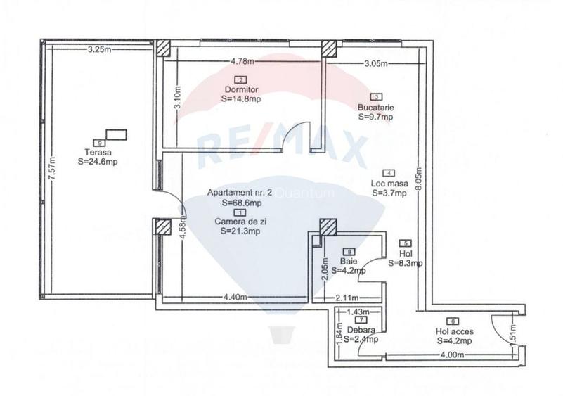 De vânzare apartament nou cu 2 camere 68,6mp, str Rapsodiei langa BBSO - 4