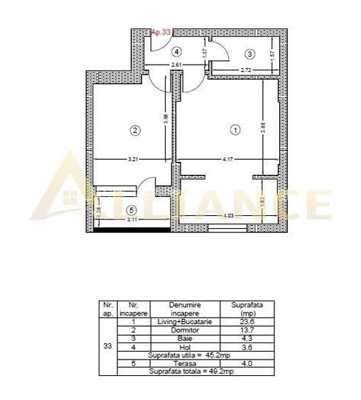 Metrou Berceni,  Biruintei, studio mobilat cu balcon - 15