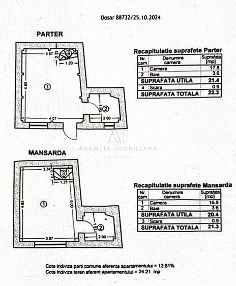 2 Camere - Centrala Proprie | Fara Risc | COMISION 0% - 1
