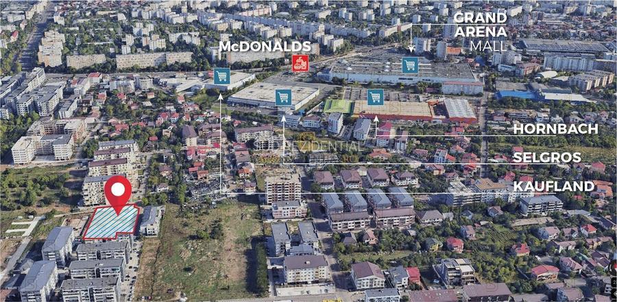 Teren autorizat D+P+6E+7, 8 Retras, zona Brancoveanu, Grand Arena Mall - 4