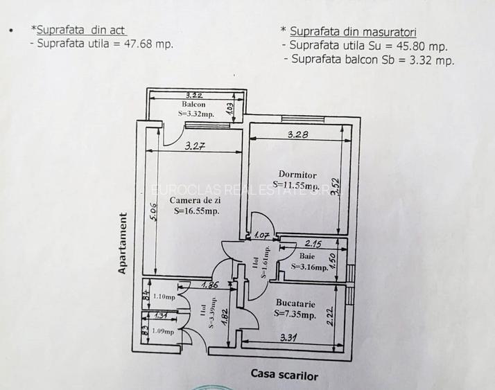 Apartament 2 camere - zona Scafandri - 95.000 euro (Cod E11) - 13