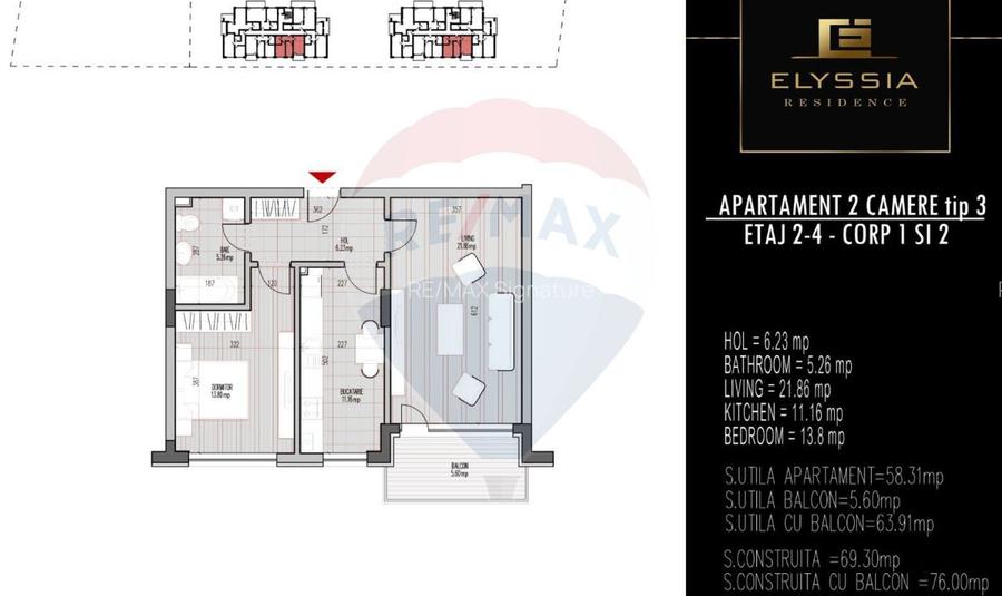 De vanzare 2 camere - Investiție sigură lângă aeroport - Proiect nou - 2