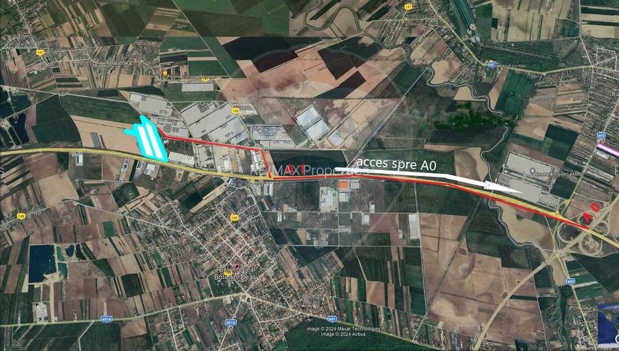Teren 9.3 ha, Bolintin-Deal / Autostrada A1,  km 23 - 2