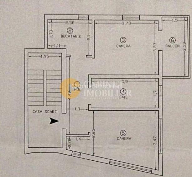 COPOU-2 CAMERE DECOMANDAT-BLOC NOU-ETAJ INTERMEDIAR-MOBILAT SI UTILAT - 7