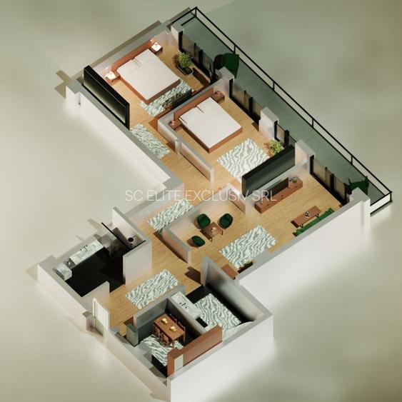 Tomis Nord/Carrefour-Apartament 3 camere decomandate, bloc nou. - 2