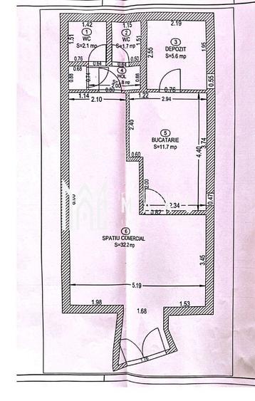 Spațiu comercial I 55 mp I Bucătărie I Gr. Sanitar I Central - 6
