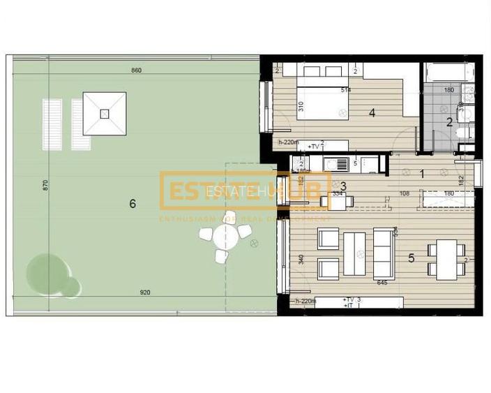 Apartament 2 camere cu gradina 77 mp | Record Park | Comision 0% - 16