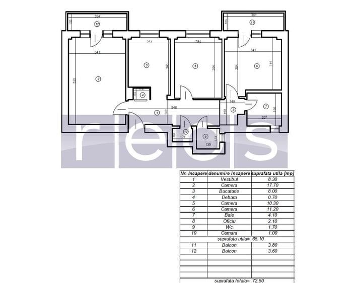 VANZARE 3 CAMERE | DECOMANDAT | 73 MP | CRANGASI | CENTRALA PROPRIE - 1
