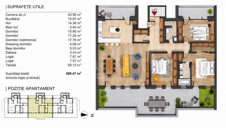 Apartament 4 camere de vanzare in Buna Ziua, Cluj Napoca
