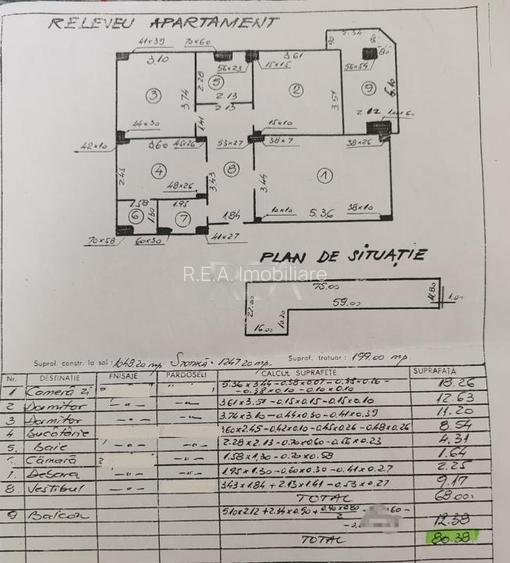 3 camere, decomandat, SU 80mp, bloc din 1984/ Drumul Taberei - 13