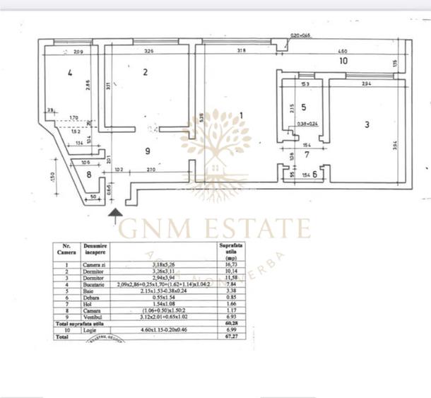 3 Camere Et.6/10 Bloc Reabilitat - 10 Minute Metrou Dristor - 7