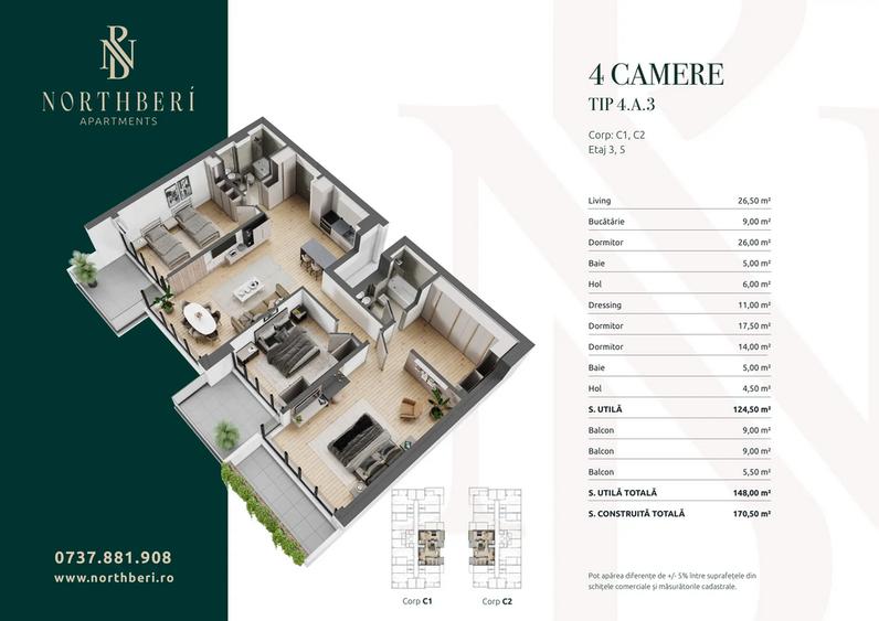 Apartament 4 camere