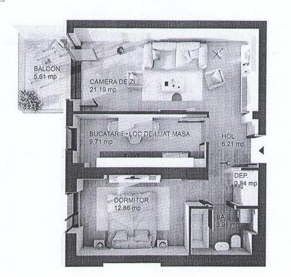 Apartament 2 camere Delta City - 12
