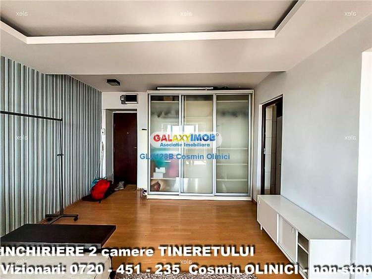 Inchiriere apartament 2 camere Tineretului vedere parc mobilat - 3