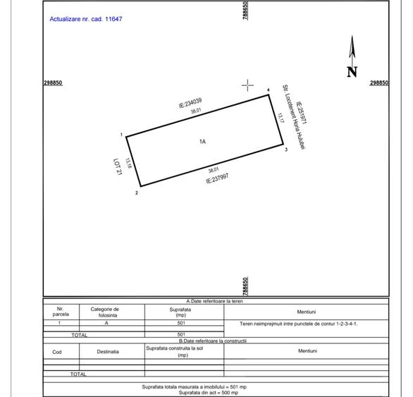 Teren Intravilan, Veterani, 500 Mp, Imprejmuit, Utilitati - 3