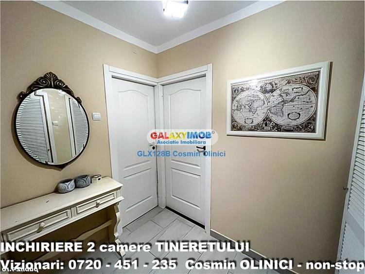 Inchiriere apartament 2 camere Tineretului vedere parc mobilat - 7