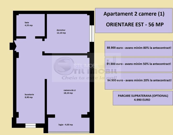 Apartament 2 camere nou de vanzare in Iasi Valea Lupului, decomandat - 2