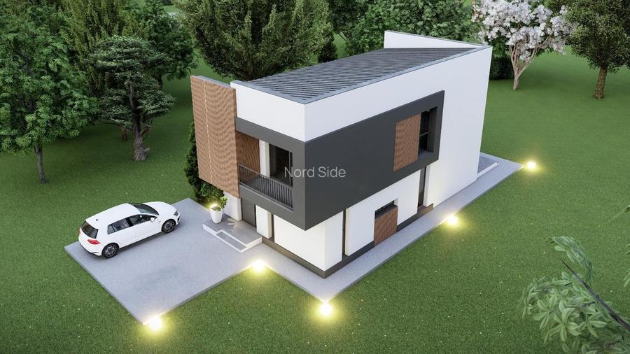 Vila eficienta energetic Tunari, strada publica, POMPA SI PANOURI SOLARE - 4