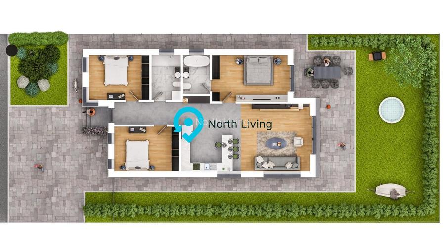 Vila 4 camere | Ansamblu Nou zona Tunari - 14