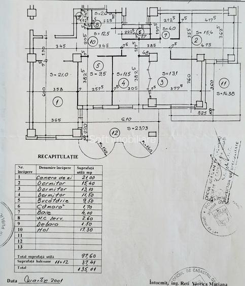 4 camere Centru Bloc PESCĂRUȘ  pret 200000 euro - 9