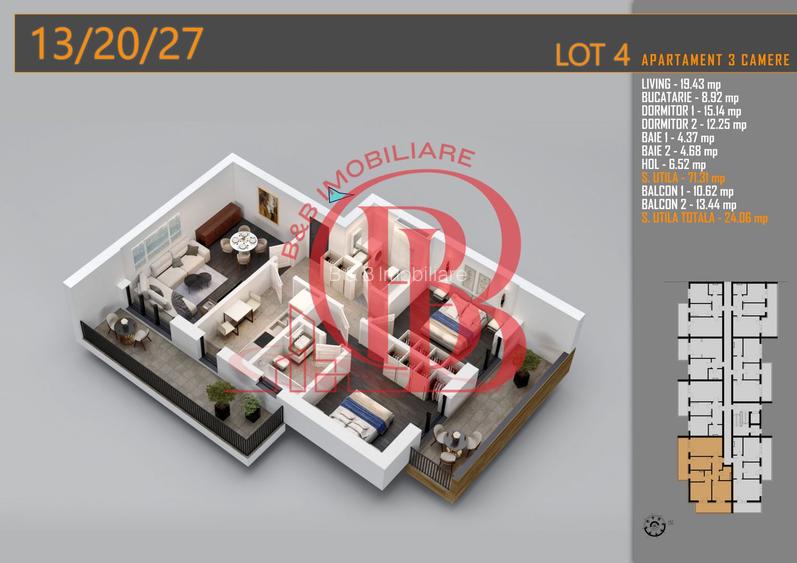 Apartament 3 camere Titan Th. Pallady-Sector 3-Metrou Teclu - 1